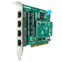 OpenVox DE430P - Цифровая карта (4 потока T1/E1 или J1), слот PCI 1.0, с эхоподавлением, интерфейс ISDN PRI E1/T1/J1